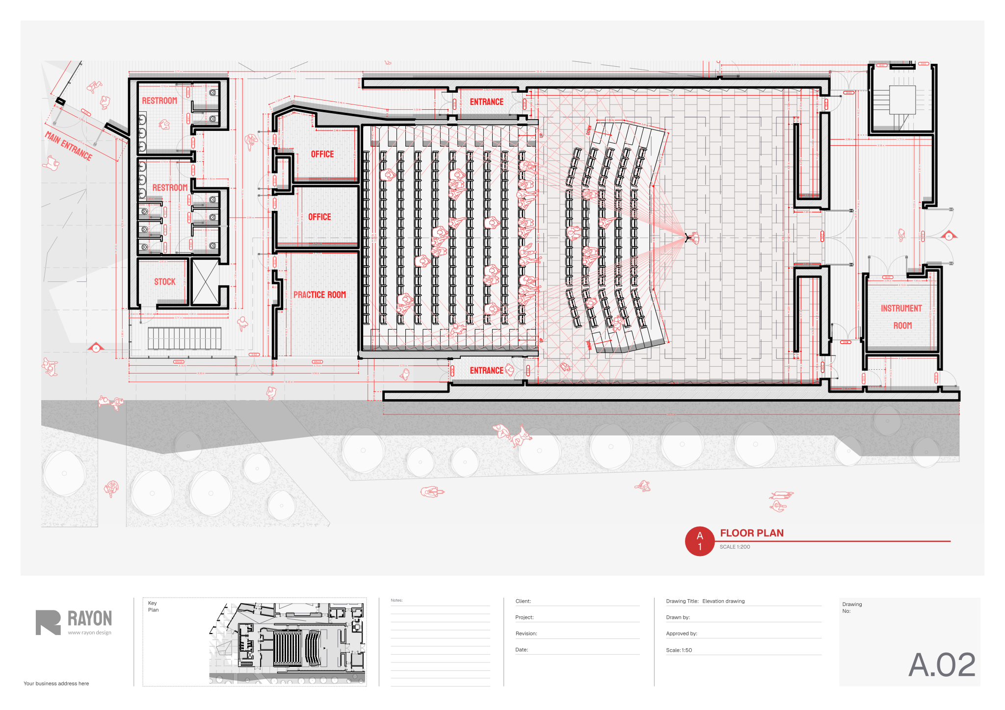 Page from the Auditorium layout template