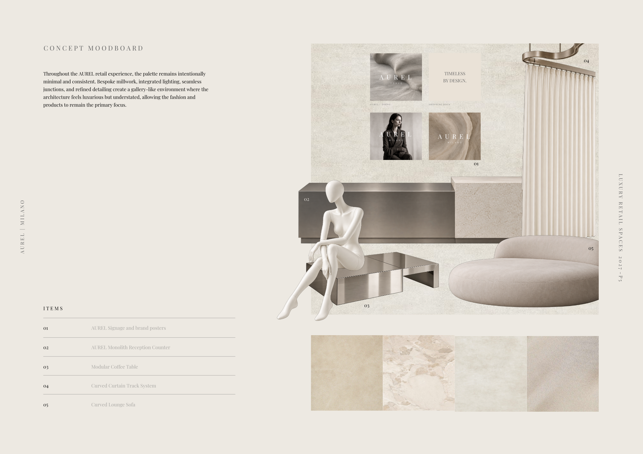Page from the AUREL - Concept moodboard template