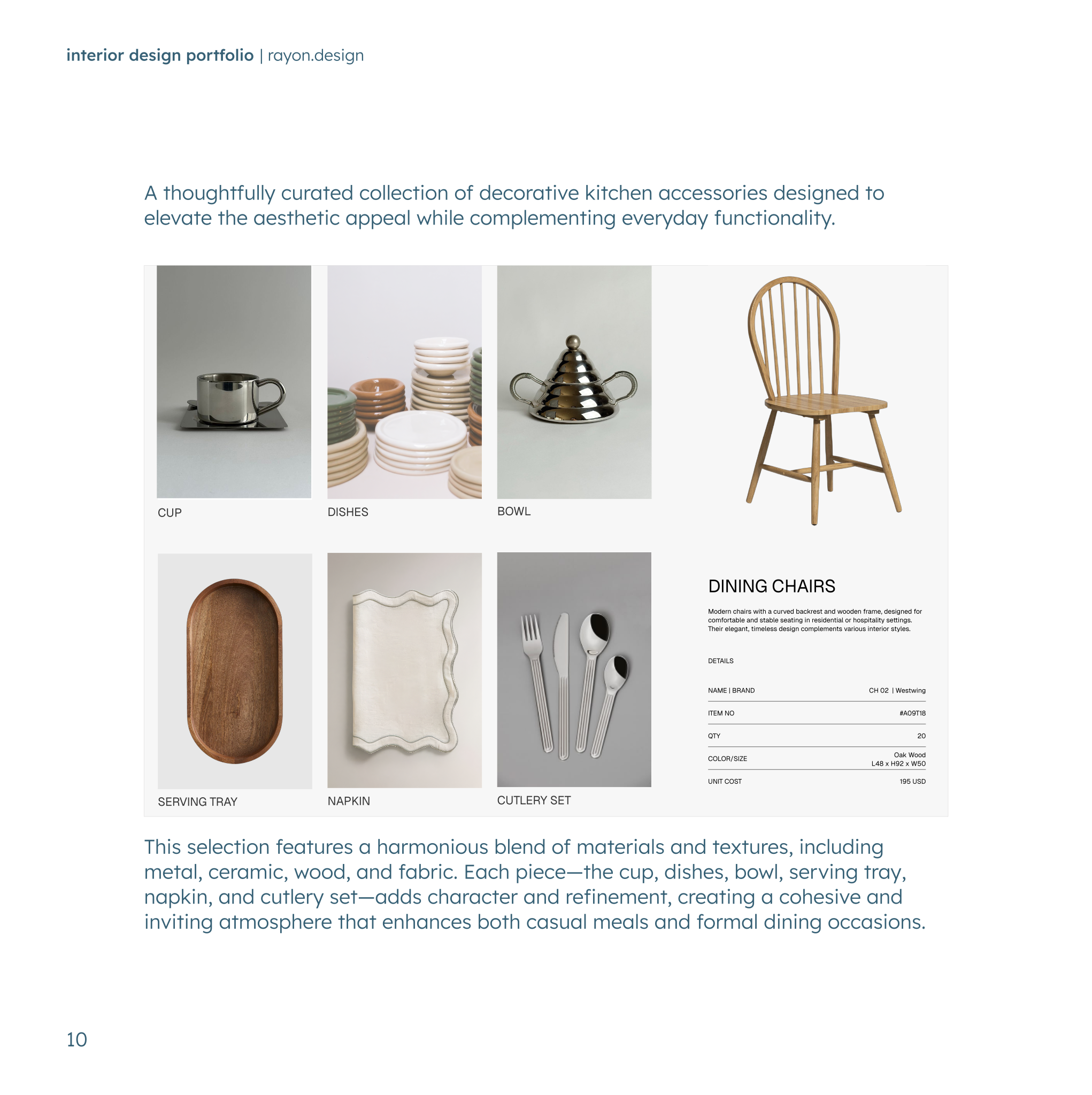 Interior design portfolio template preview