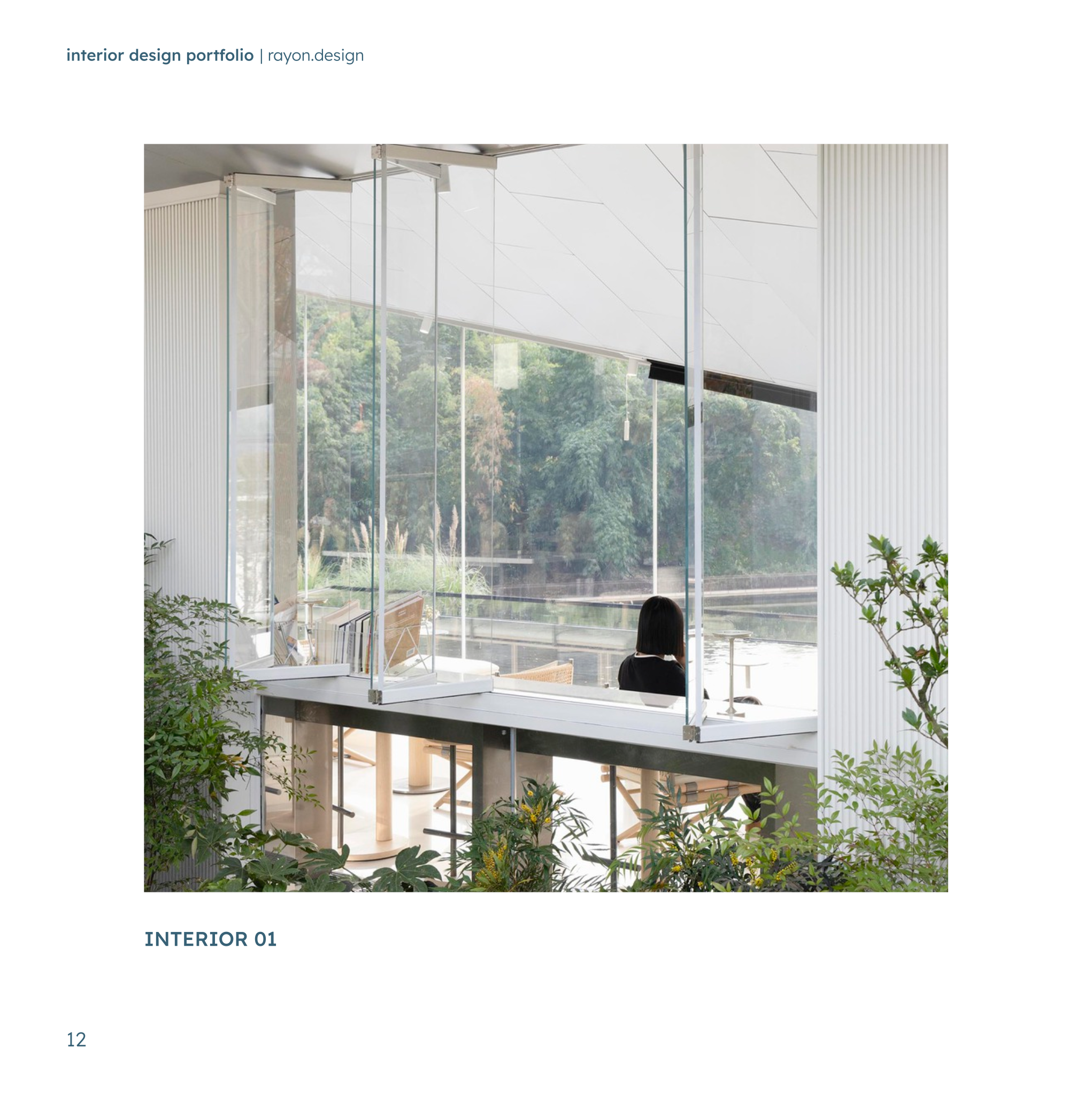 Page from the Interior design portfolio template