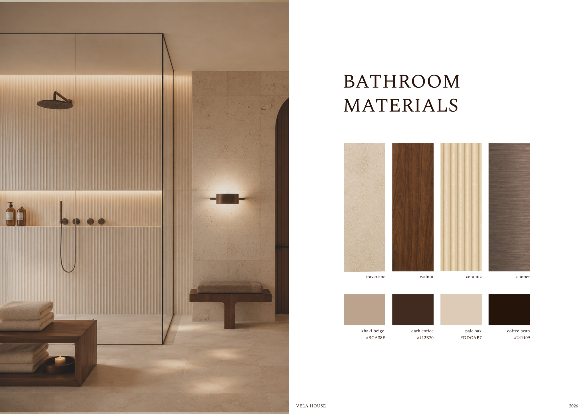 Page from the Material selection & FF&E - Luxury hotel template