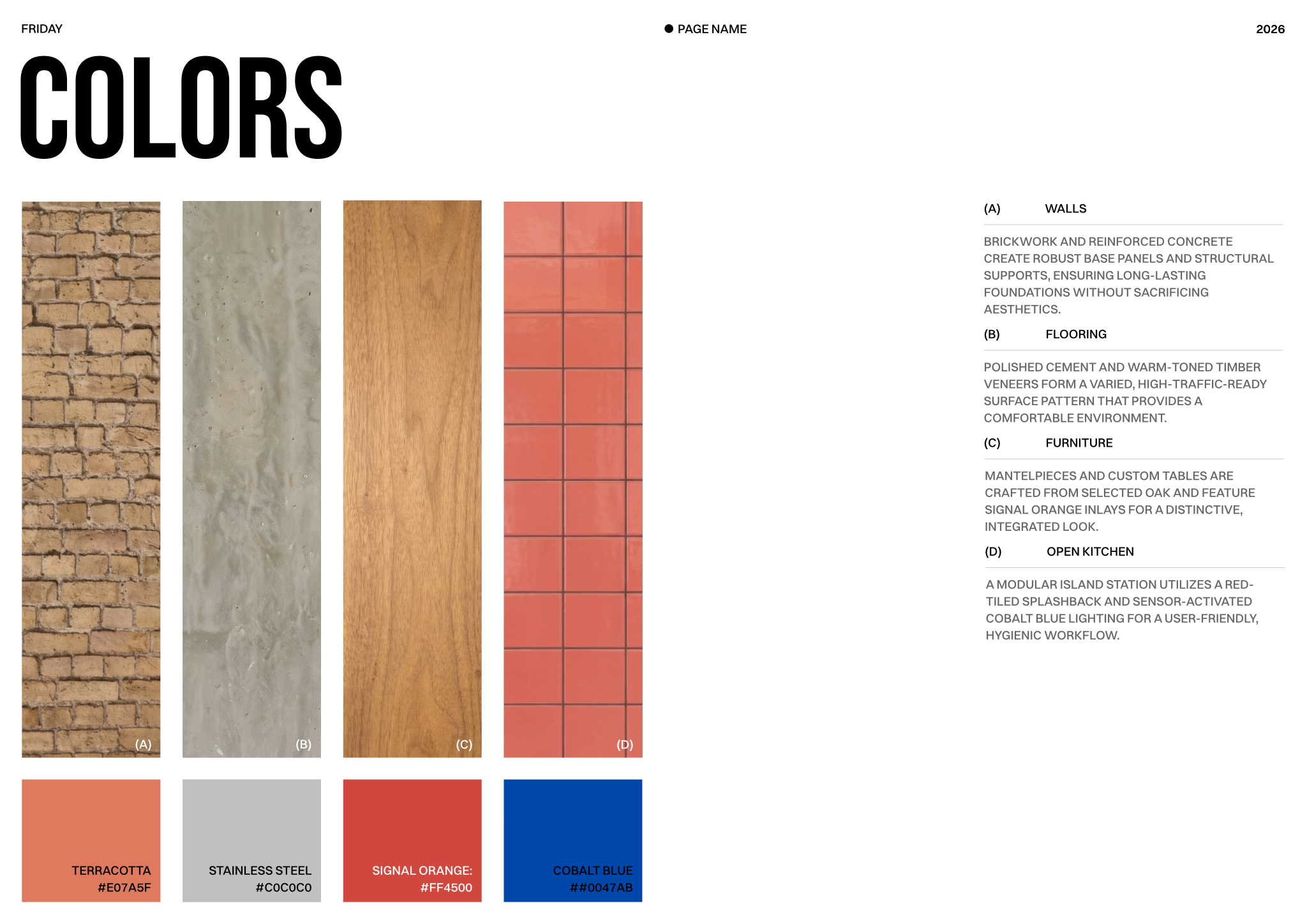 Page from the Moodboard - Restaurant chain template