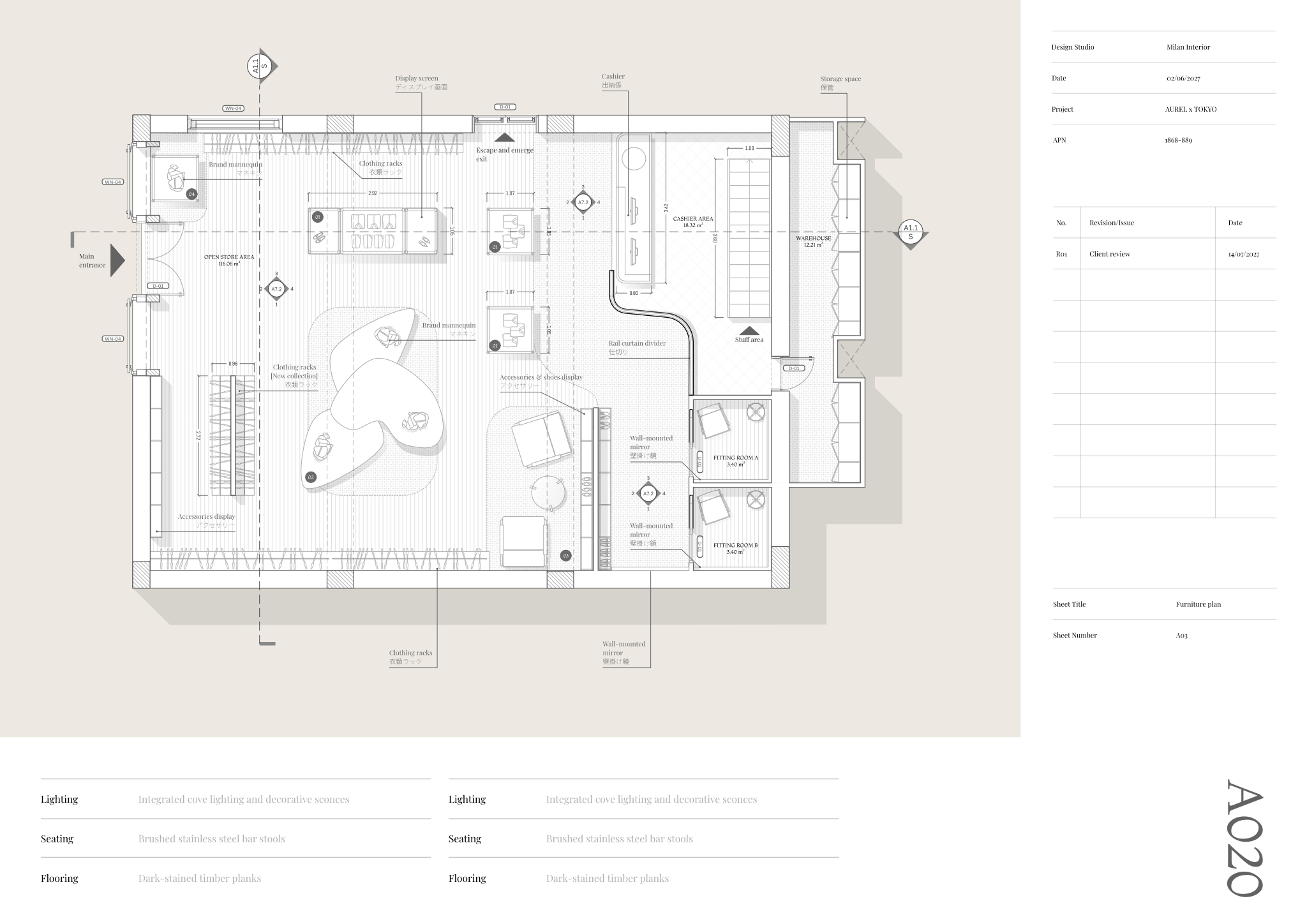 Retail store presentation template preview