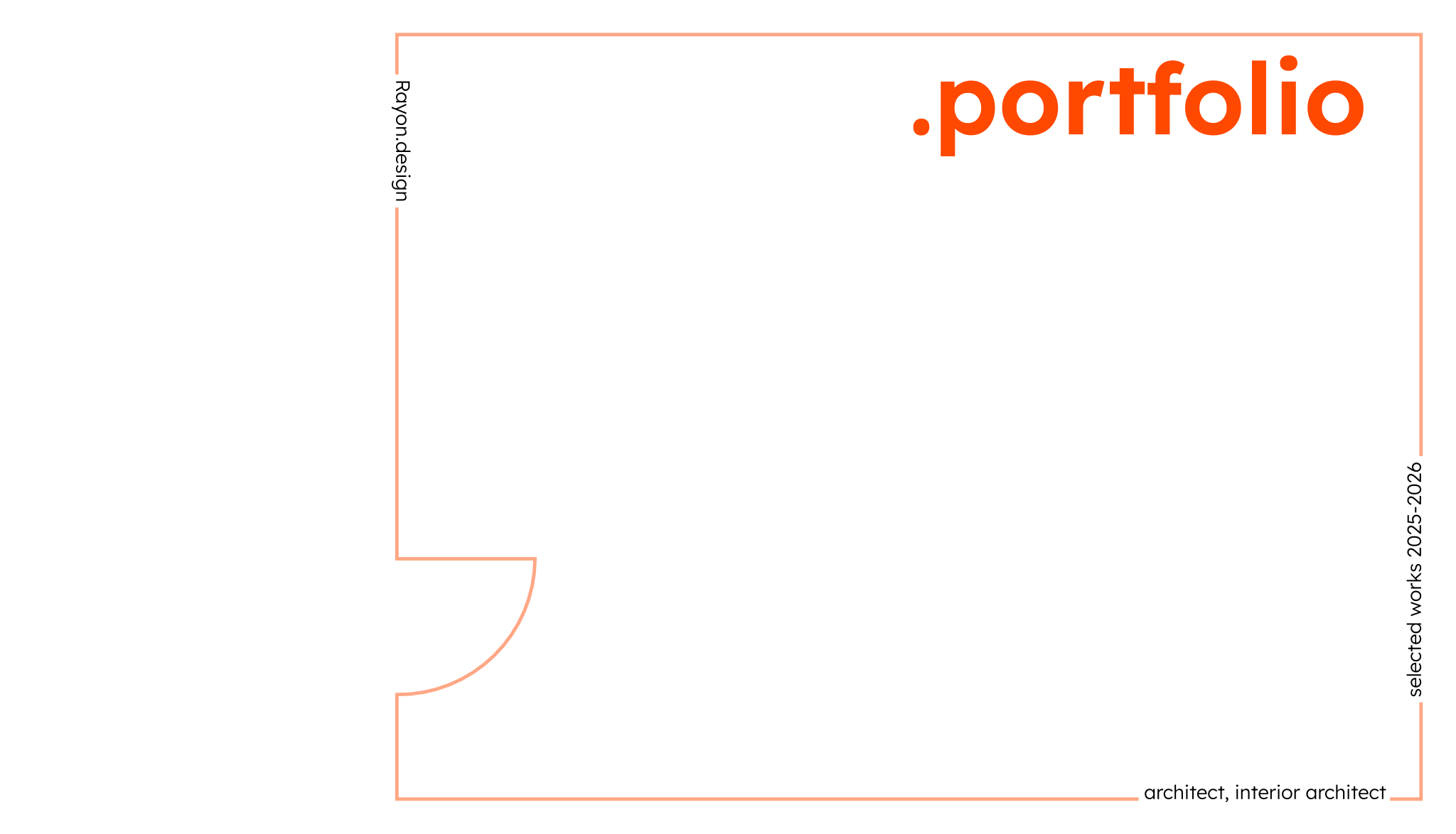 Orange-style architecture portfolio